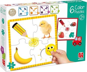 6 puzzles de colores