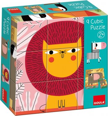 Puzzle de 9 cubos animales