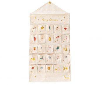 Calendario de adviento bordado