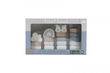 Juego apilable de anilllas azul