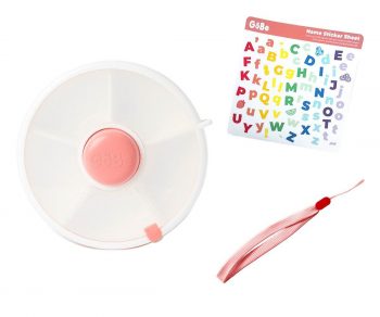 Caja almuerzo snack spinner flip rosa