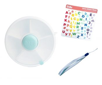 Caja almuerzo snack spinner flip azul