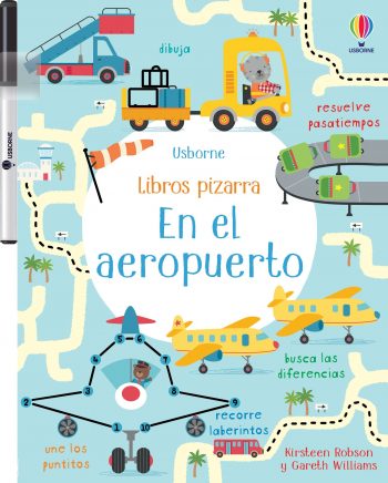 En el aeropuerto, libro pizarra