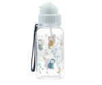 Botella con pajita bosque mágico