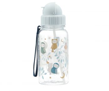 Botella con pajita bosque mágico