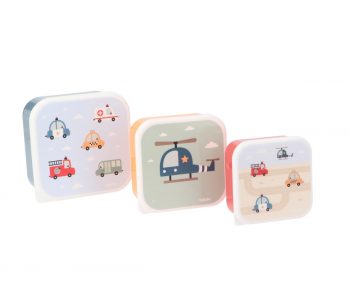 Set de 3 cajas almuerzo coches