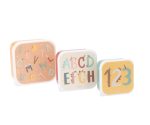 Set de 3 cajas almuerzo letras divertidas