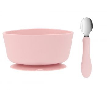 Bol de silicona+cuchara de acero (varios colores)