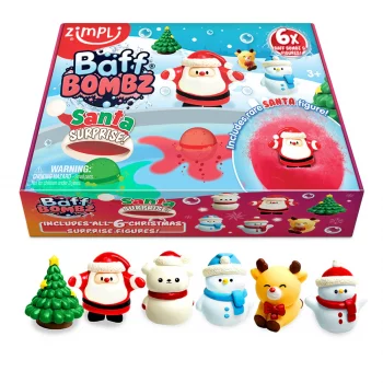Pack de 6 bombas de baño sorpresa navidad