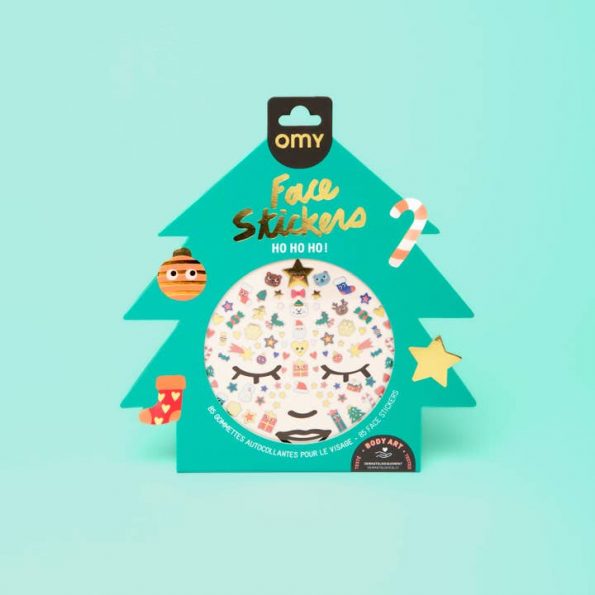 Pegatinas cara navidad