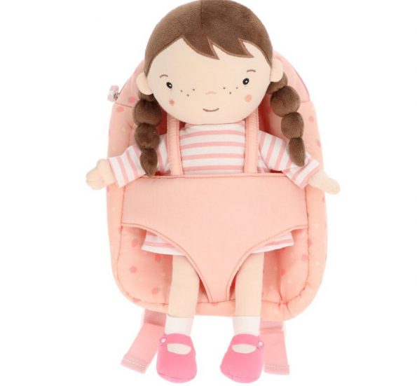 Muñeca Lola con mochila strawberries rosa