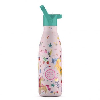 Botella térmica infantil 350 ml con doble tapón – Cool Bottles Unicornio
