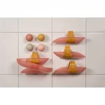 Circuito de baño bolas rosa