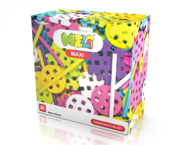 Bloques de construcción meli maxi constructor pastel set 60 piezas