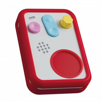 funda FABA+ roja antideslizante para cuentacuentos infantil