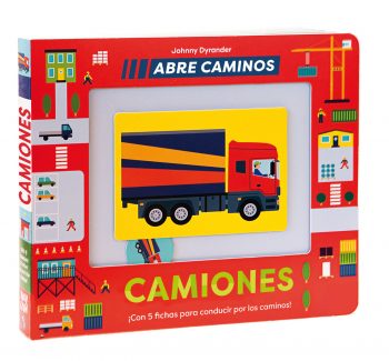 cuento interactivo de camiones Camiones Abre caminos de COMBEL para niños de 0 a 3 años libro manipulativo