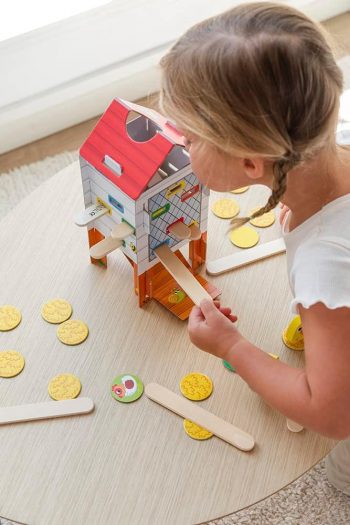 pollitos madera Happy Chickens