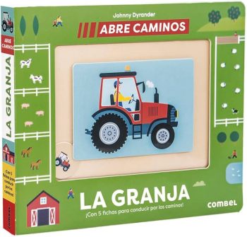 cuento interactivo de la granja La granja Abre caminos de COMBEL para niños de 0 a 3 años libro manipulativo