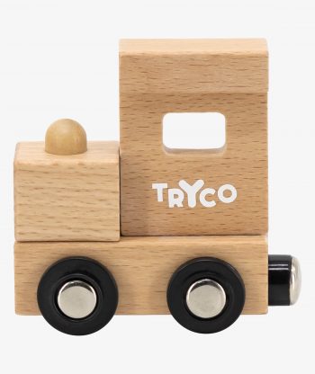 locomotora del tren de letras de madera imantadas tryco