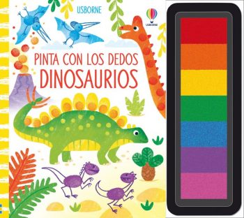 libro pintar con los dedos dinosaurios infantil
