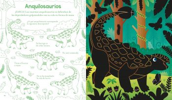 libro actividades rascar dinosaurios