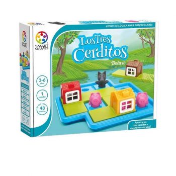 caja juego de lógica infantil los tres cerditos smartgames