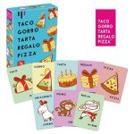 juego de cartas infantil taco gorro tarta regalo pizza