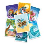 juego de cartas tiburón beach juego infantil de surf y tiburones