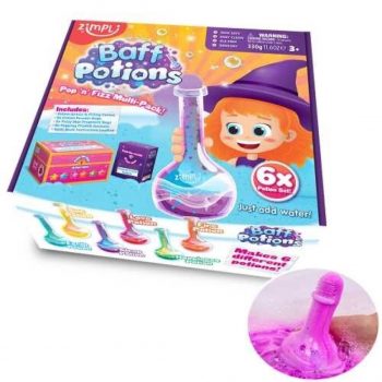 Kit de baño infantil Zimpli Kids con pociones mágicas. Convierte el baño en una experiencia divertida, sensorial y educativa.