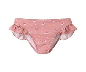 bañador infantil braguita protección solar Monnëka ballena rosa