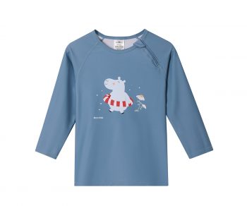 camiseta protección solar infantil Monnëka hipopótamos manga larga