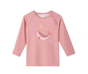 camiseta protección solar infantil Monnëka ballena rosa manga larga