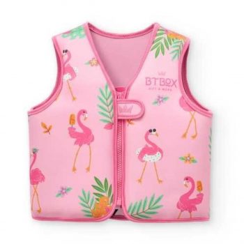 chaleco flotador infantil btbox flamingos talla s neopreno piscina niños