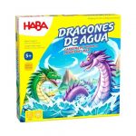 juego de mesa infantil dragones de agua haba con tablero y dragones de madera