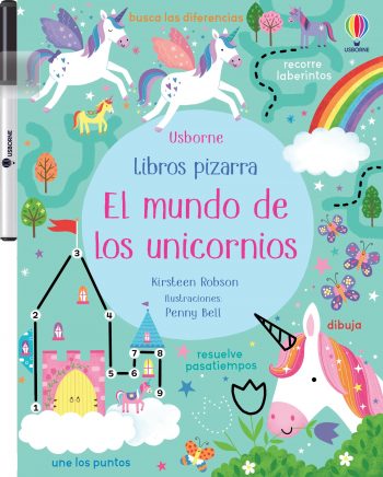 ibro pizarra infantil El mundo de los unicornios con actividades borrables