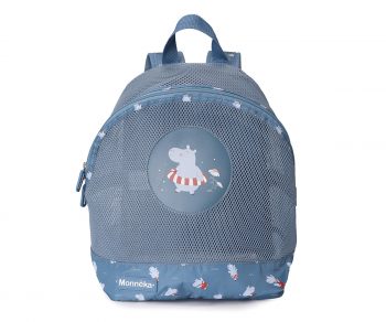 Mochila infantil antiarena playa Monnëka hipopótamos
