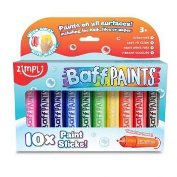 pinturas de baño infantiles Baff Paints Zimpli Kids barritas para pintar en la bañera