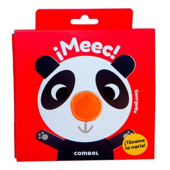 libro de tela sensorial meeec bebe sonido panda tocar nariz