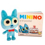 libro infantil bebe minino y el pastel pack con peluche gato azul