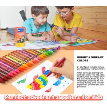 Ceras de colores lavables para niños Jarmelo 24 ud.