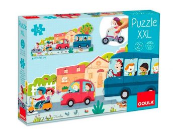 puzzle xxl vehiculos goula 18 piezas gigantes