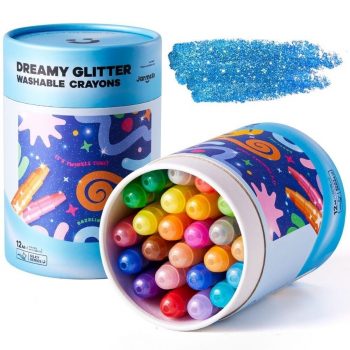 Crayones suaves glitter lavables Jarmelo 24 unidades