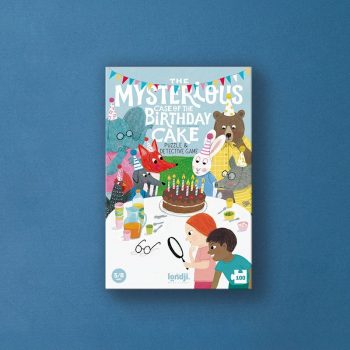 Puzzle de detectives The Mysterious Case of the Birthday Cake de Londji de 100 piezas