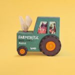 Puzzle Farmtastic de Londji de 36 piezas con caja en forma de tractor