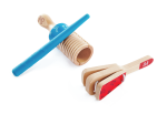 Dúo de percusión infantil Hape E0605 con güiro y baquetas