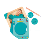 Espirógrafo infantil Hape en uso