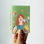 Portada ilustrada de la libreta cosida a mano Habitar de Nazaret Moreno
