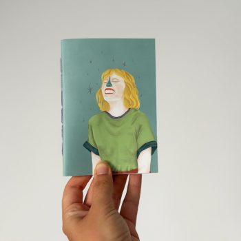 Libreta cosida a mano Sonríe de Nazaret Moreno con portada ilustrada