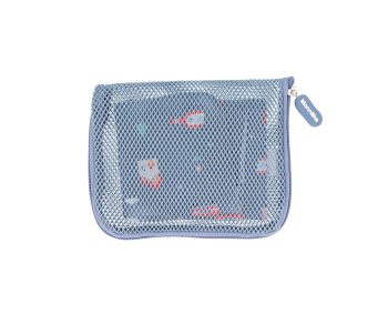 Bolsa de rejilla azul para guardar la manta de circuito Rescue Circuit de Monnëka.